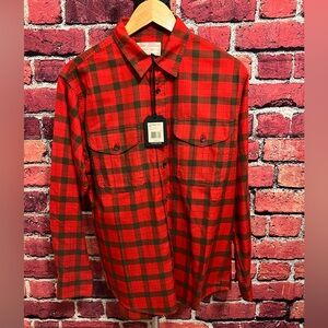 NWT Filson Light Alaskan Guide Shirt, Red Green Plaid, Small